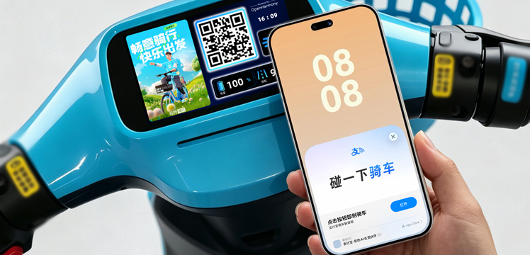 开源鸿蒙共享电助力车现身包头街头 轻智能春风吹向两轮车领域