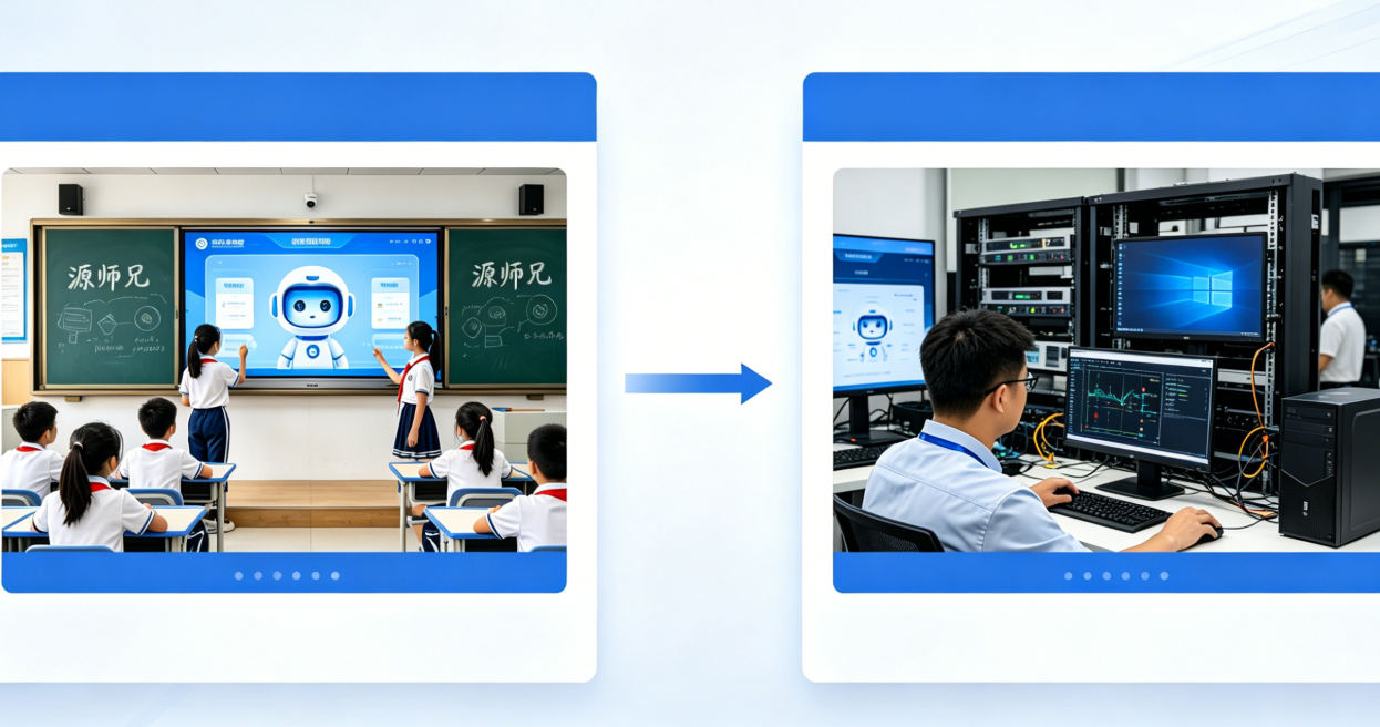 基于“源师兄”的AI科技互动墙